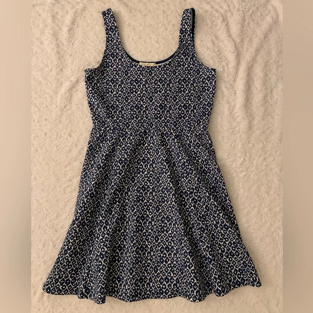 Copper Key Navy Blue patterned dress - Picture 1 of 3